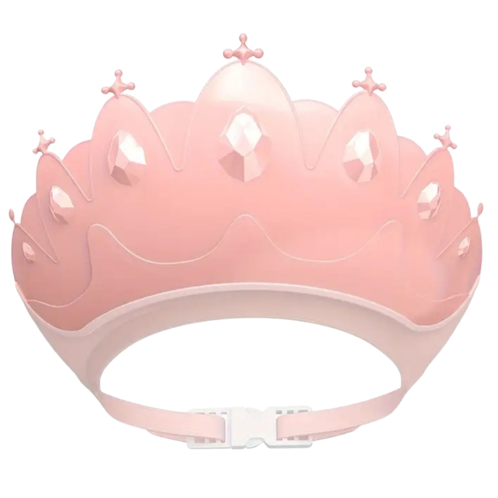 Pink Princess Shampoo Crown with Ear Protection